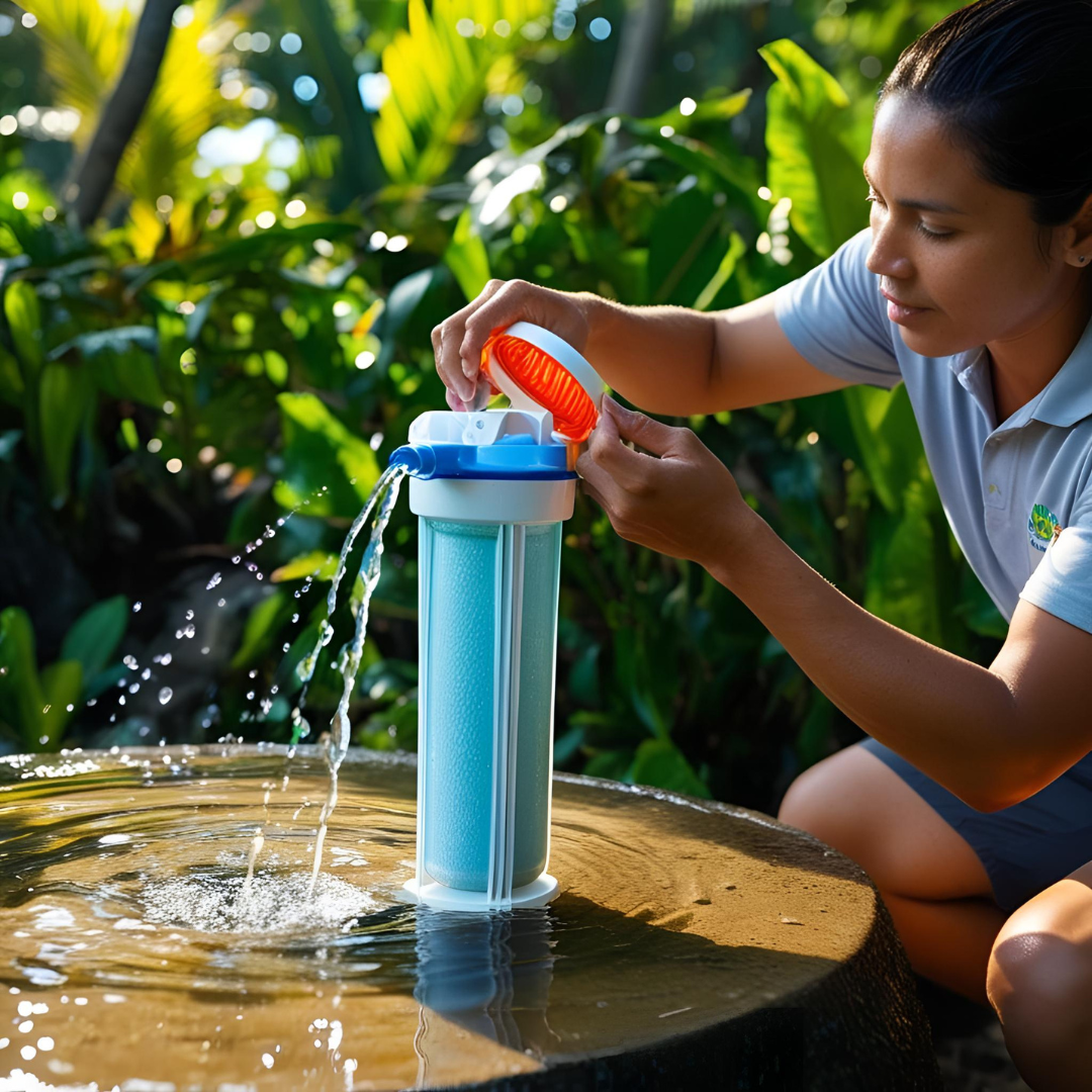 ¿Cómo puedo limpiar y desinfectar mi filtro de agua de forma regular en Costa Rica?