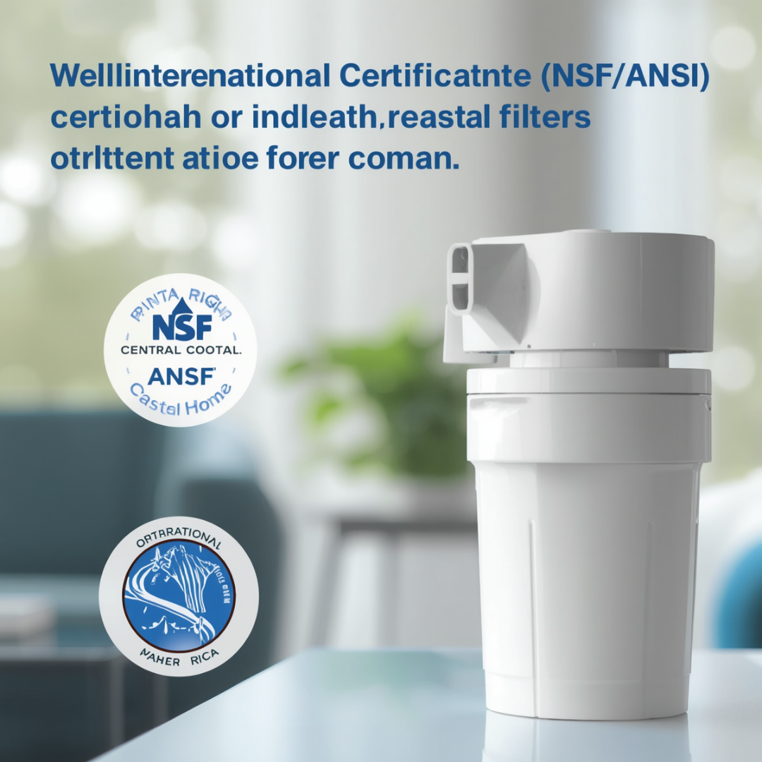 Certificaciones internacionales (NSF/ANSI) que debe buscar en un filtro de agua vendido en Costa Rica